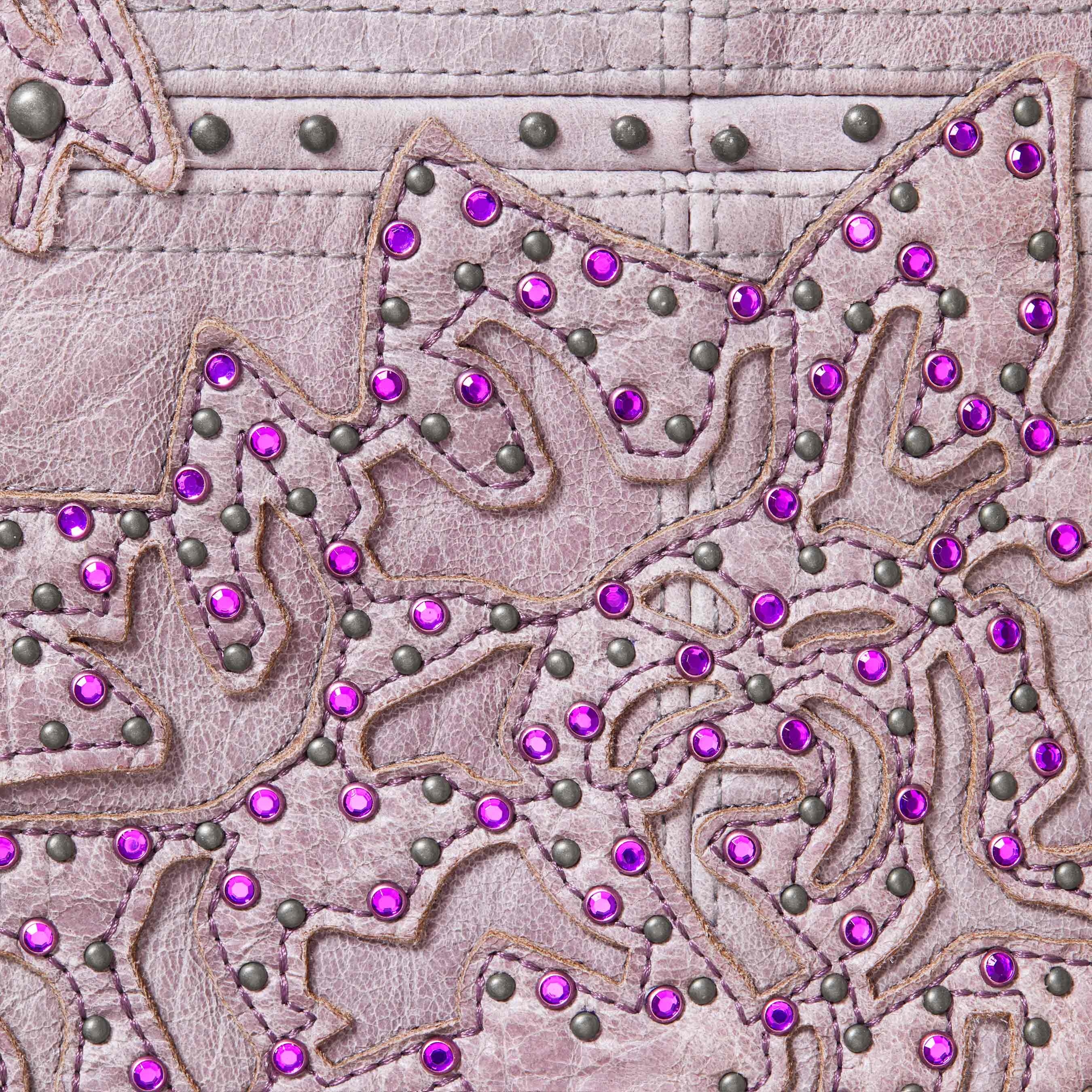 Studded Hooded Leather Jacket view 3